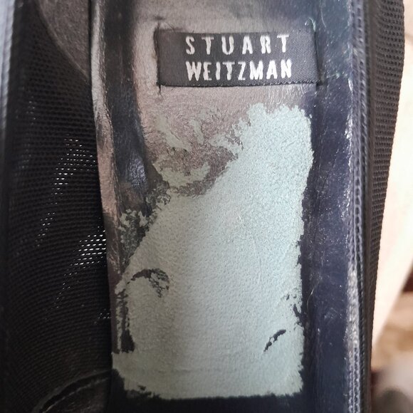 Rare Vintage Stuart Weitzman Black Mesh Pumps - Picture 3 of 7